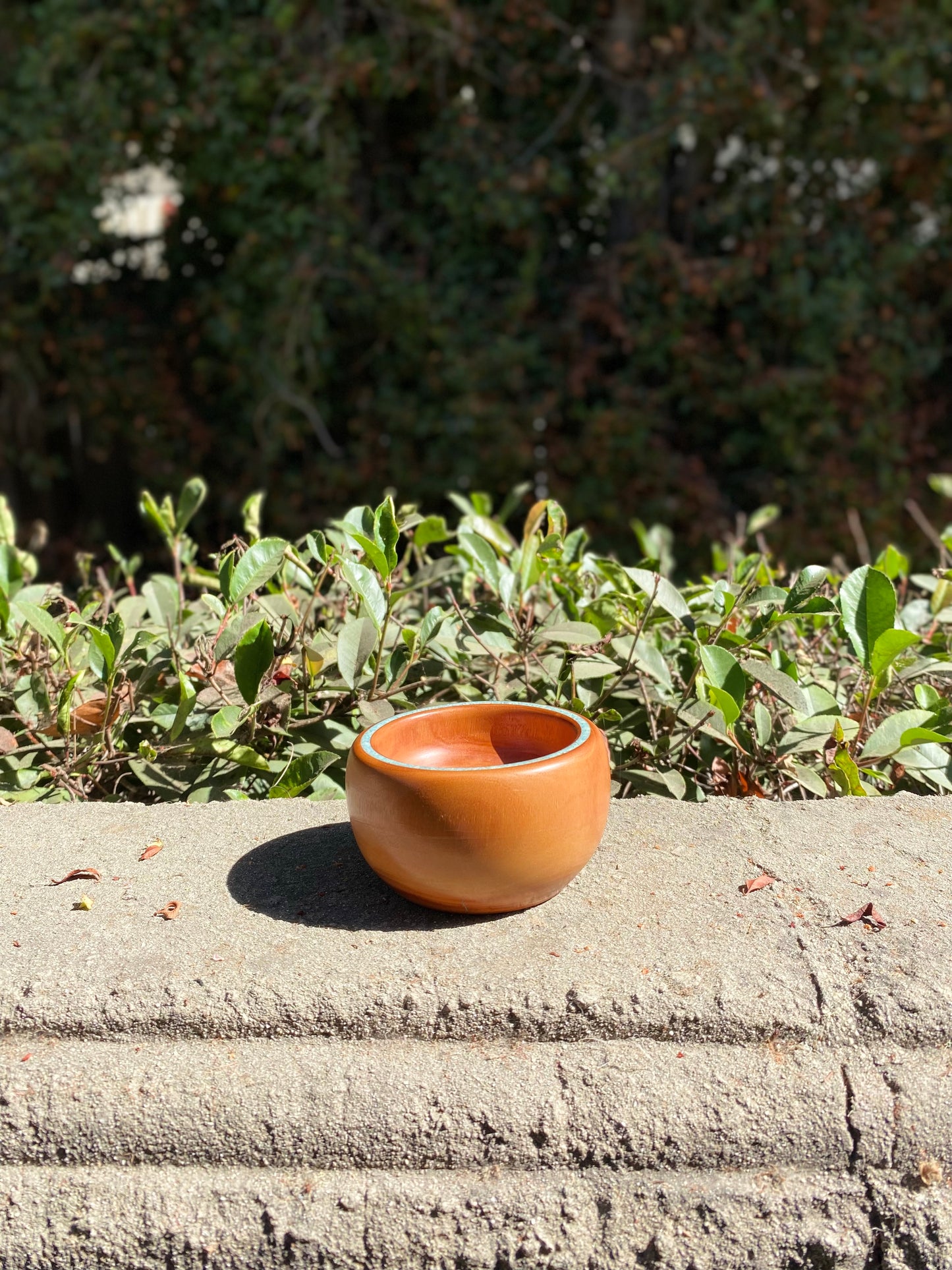 Wood Bowl with Turquoise