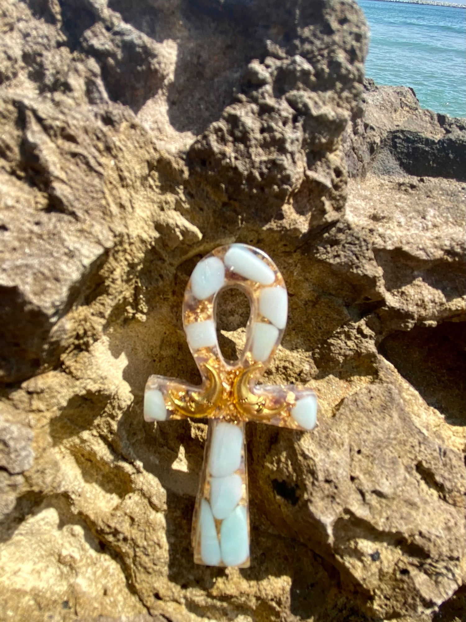 Amazonite Orgone Ankh