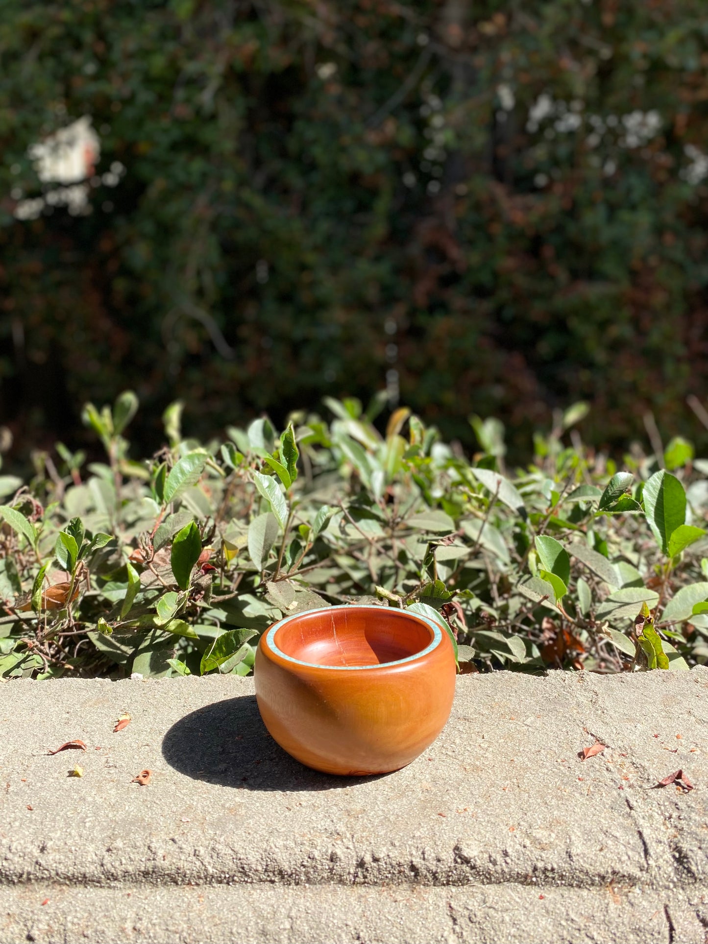 Wood Bowl with Turquoise